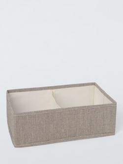 John Lewis Polyester 2-Section Organiser, Mid Grey, Mid Grey