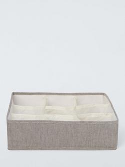 John Lewis  9-Section Organiser, Mid Grey - view 2, Mid Grey