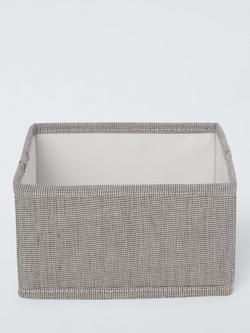 John Lewis Storage Box, Set of 3, Mid Grey - view 2, Mid Grey