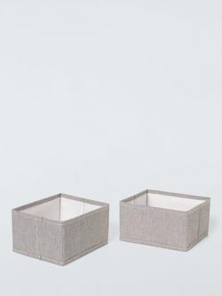 John Lewis Drawer Organisers, Set of 2, Mid Grey, Mid Grey