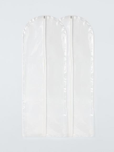 John Lewis Extra Long Dress/Coat Cover, Translucent, Set of 2, Translucent