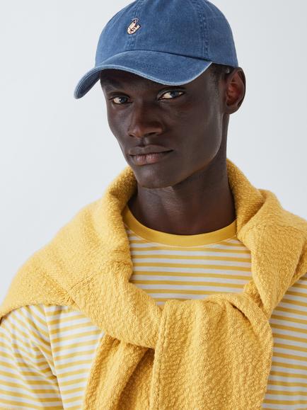 John Lewis Embroidered Shrimp Cotton Baseball Cap, Denim Multi, Denim Multi