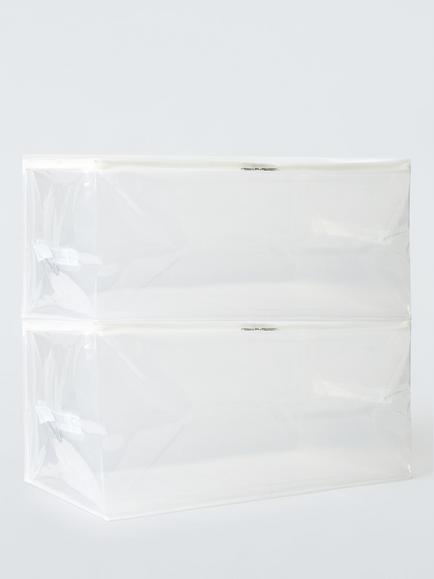 John Lewis Storage Bag, Set of 2, Translucent, Translucent