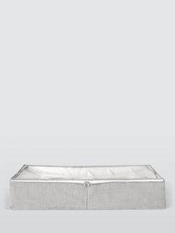 John Lewis Under Bed Shoe Storage Bag, Mid Grey - view 2, Mid Grey