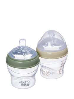 Vital Baby Nurture Breast-Like Bottle, Pack of 2, 150ml, Multi, Multi