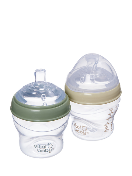 Vital Baby Nurture Breast-Like Bottle, Pack of 2, 150ml, Multi, Multi