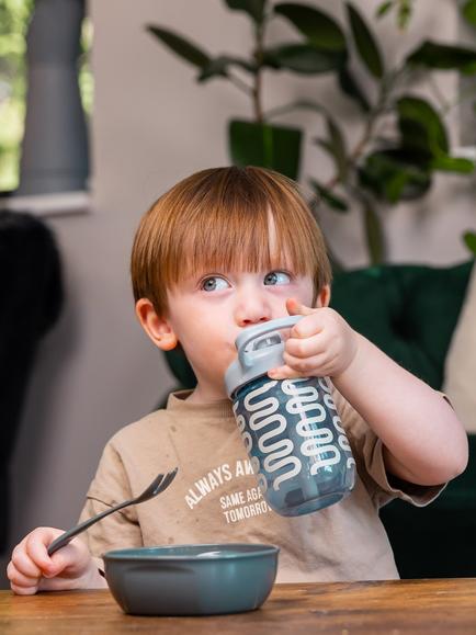 Vital Baby Hydrate Sippy Straw Cup, 350ml, Natural Sky - view 2, Natural Sky
