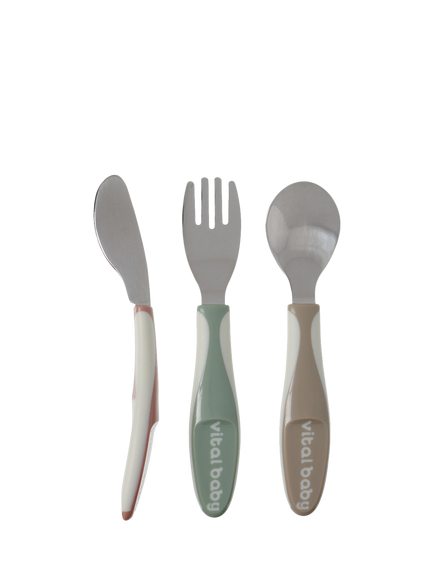 Vital Baby Nourish Big Kid Cutlery, Pack of 3, Natural