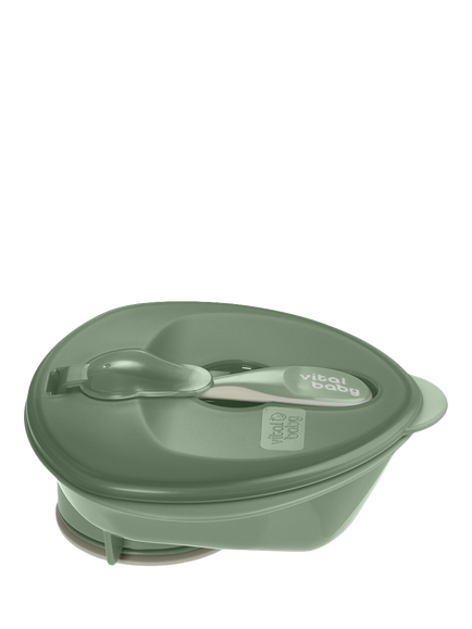 Vital Baby Nourish Power Suction Bowl, Natural Moss, Natural Moss