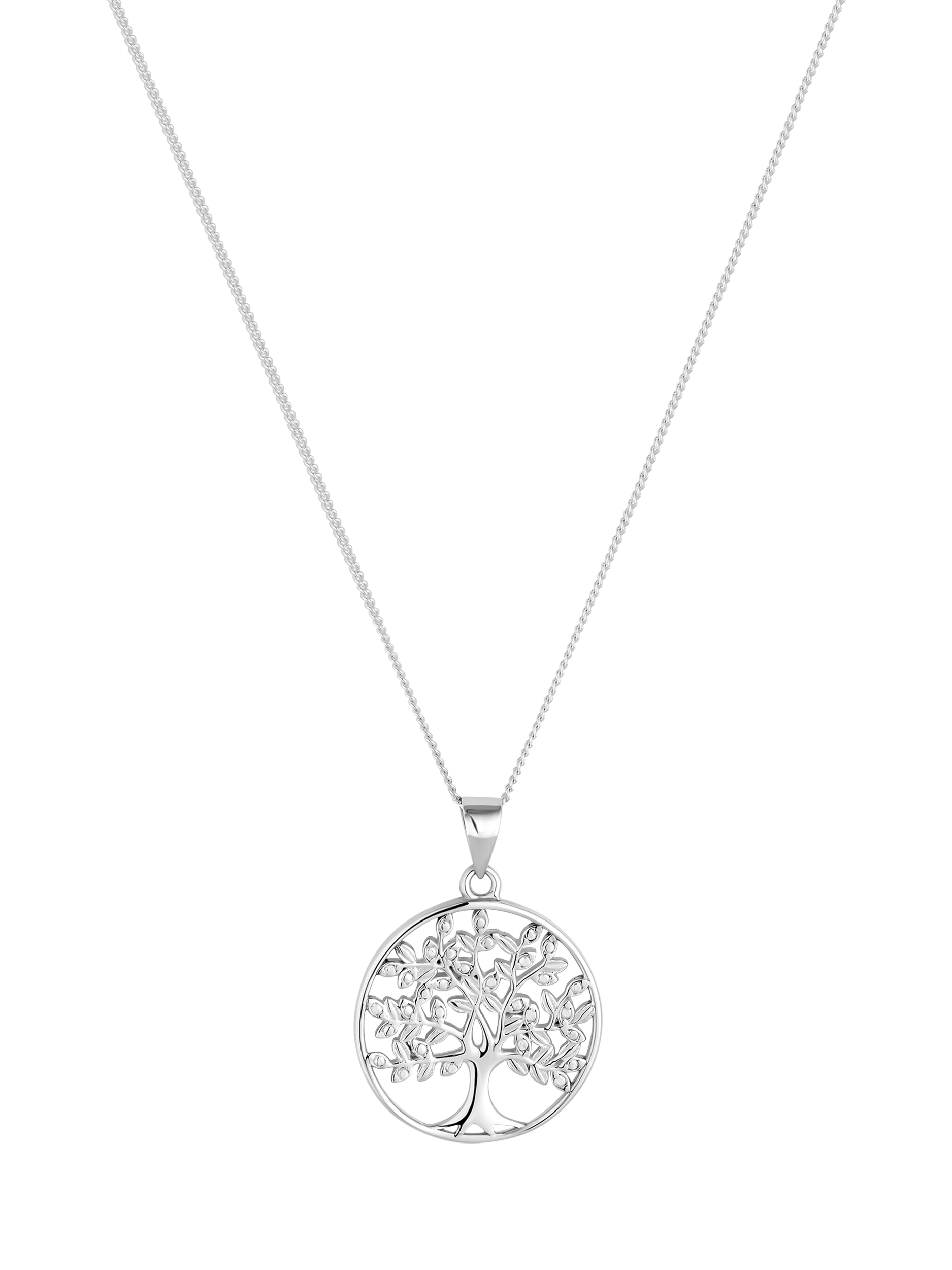 Very pretty Sterling Silver White Sapphires Studded Palm Tree shops Circle of Life Pendant Charm