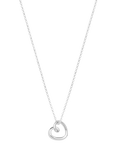 Simply Silver Swirl Open Heart Necklace, Silver