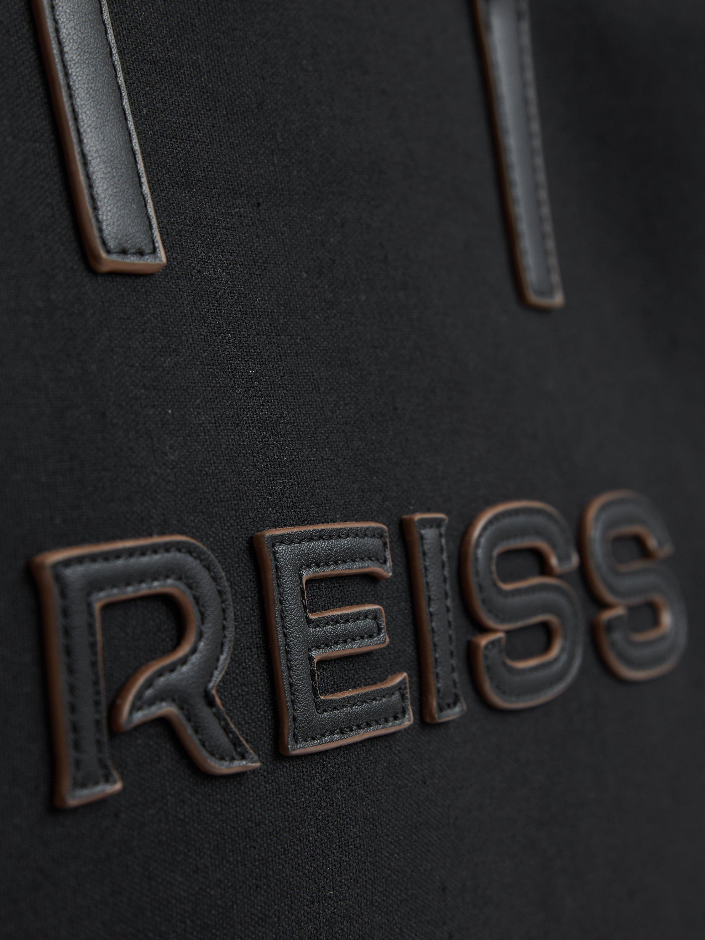 Product image 4 of 4, which shows Reiss Lola Canvas Shopper Bag, Black