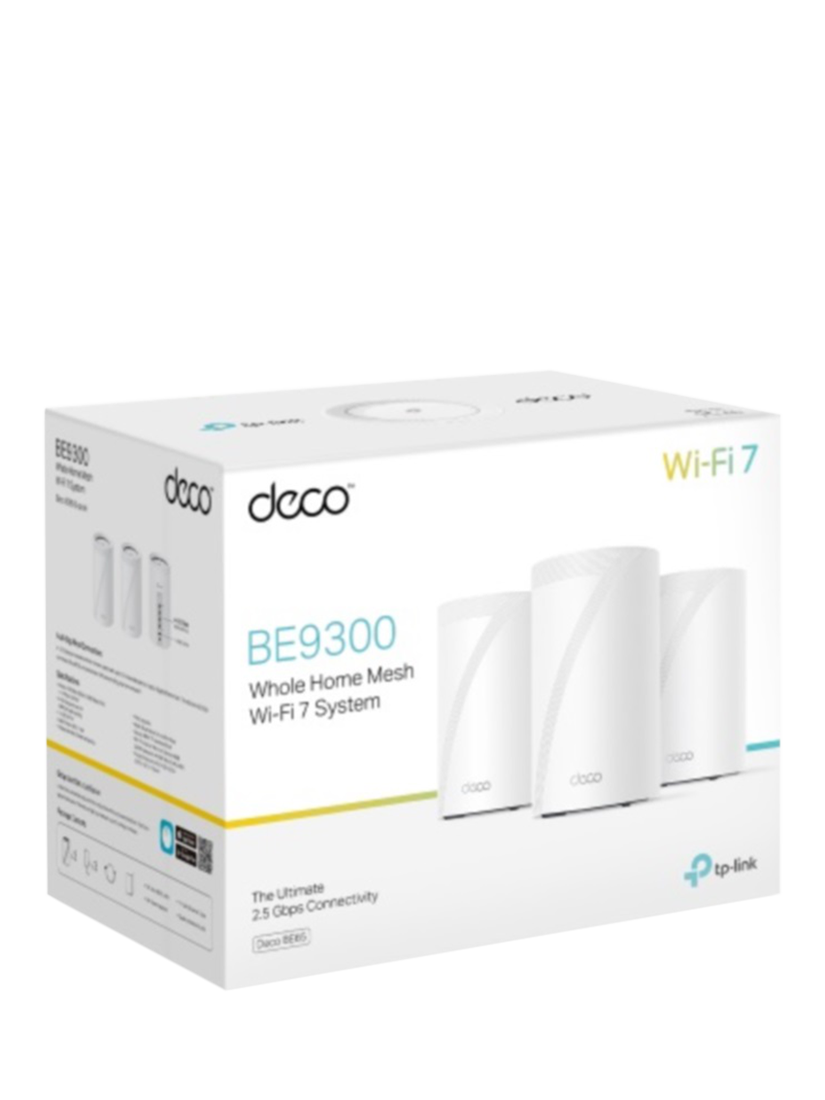 TP-Link Deco BE65 Whole Home Mesh Wi-Fi 7 System with Built-in
