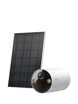 TP-Link Tapo C410 2K Solar-Powered Smart Security Camera Kit, White, White