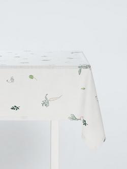 John Lewis X Deliciously Ella Cotton Tablecloth, 250 x 160cm, White, White