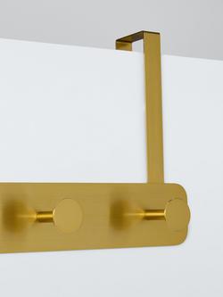 John Lewis Over The Door 4 Hook Hanging Rack - view 2, Gold