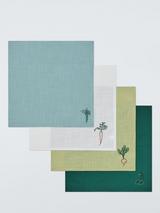 John Lewis X Deliciously Ella Embroidered Cotton Napkins, Set of 4
