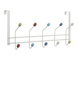 John Lewis Over the Door Hook Rack, Multi, Multi