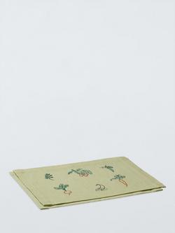 John Lewis X Deliciously Ella Cotton Placemat, Set of 2, Green - view 2, Green