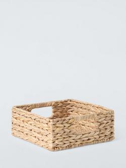 John Lewis Bulrush Storage Basket, Shallow, Natural