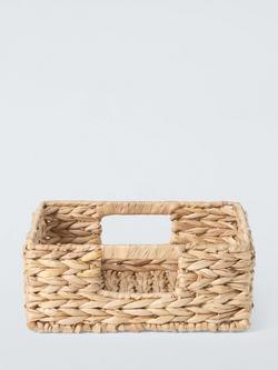 John Lewis Bulrush Storage Basket, Shallow - view 2, Natural