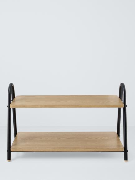 John Lewis Brooklyn Shoe Rack - view 2, Black/Natural