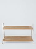 John Lewis Brooklyn Shoe Rack, White/Natural