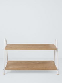 John Lewis Brooklyn Shoe Rack - view 2, White/Natural