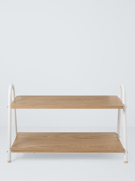 John Lewis Brooklyn Shoe Rack - view 2, White/Natural
