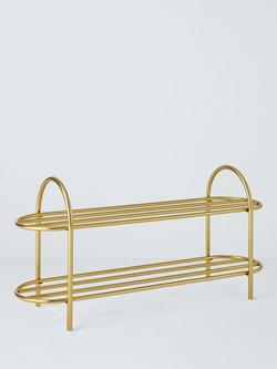 John Lewis Metal Shoe Rack, Gold, Gold
