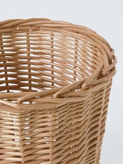 John Lewis Willow Waste Paper Bin, Light Natural - view 2, Light Natural