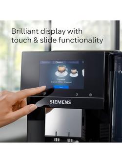 Siemens EQ700 TP713GB9 Fully Automatic Bean to Cup Coffee Machine, Black - view 2, Black