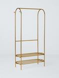John Lewis Curved Metal Clothes Rail, Gold