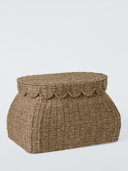 John Lewis Seagrass Scallop Edge Trunk, Greige, Griege