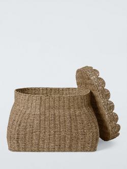John Lewis Seagrass Scallop Edge Trunk, Greige - view 2, Griege