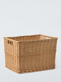 John Lewis Willow Log Basket, Light Natural, Light Natural