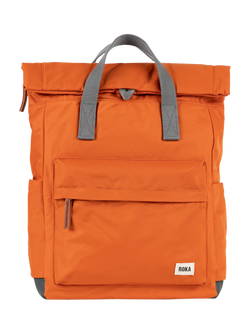 ROKA London Canfield B Recycled Nylon Rolltop Backpack, 15L, Burnt Orange