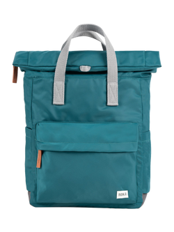 ROKA London Canfield B Recycled Nylon Rolltop Backpack, 15L, Teal