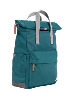ROKA London Canfield B Recycled Nylon Rolltop Backpack, 15L - view 2, Teal
