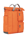 ROKA London Waterhouse Recycled Canvas Rolltop Backpack, 16.4L, Atomic Orange