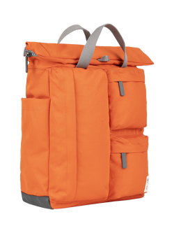 ROKA London Waterhouse Recycled Canvas Rolltop Backpack, 16.4L - view 2, Atomic Orange
