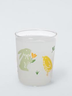 John Lewis Easter Bunny Glass Tumbler, 300ml, Clear - view 2, Clear