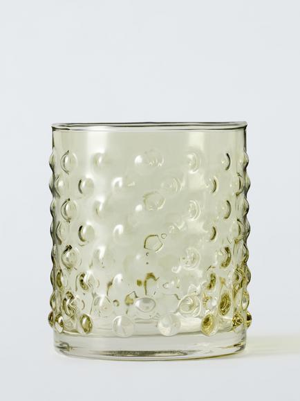 John Lewis Bubble Glass Tumbler, 405ml, Green, Green