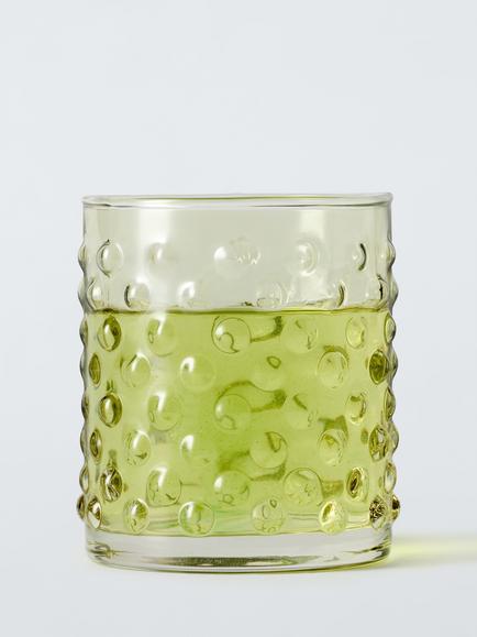 John Lewis Bubble Glass Tumbler, 405ml, Green - view 2, Green
