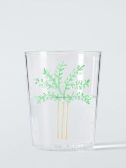 John Lewis Palm Tree Glass Tumbler, 300ml, Clear - view 2, Clear