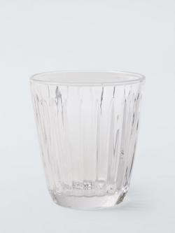 John Lewis Ribbed Glass Tumbler, 270ml, Clear, Clear