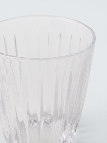 John Lewis Ribbed Glass Tumbler, 270ml, Clear - view 2, Clear