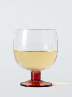 John Lewis Colour Stem Wine Glass, 300ml, Red - view 2, Red