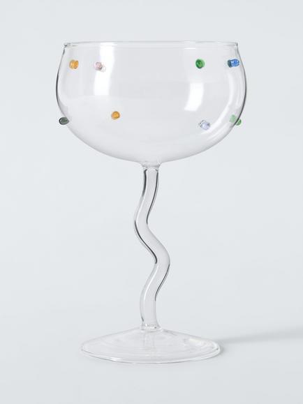 John Lewis Wiggle Stem Cocktail Glass, 355ml, Clear, Clear