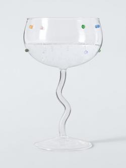 John Lewis Wiggle Stem Cocktail Glass, 355ml, Clear - view 2, Clear